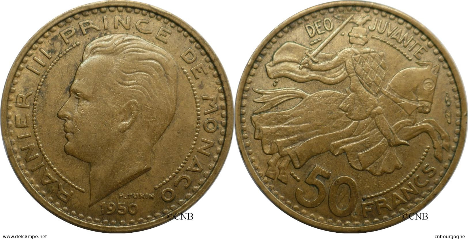 Monaco - Principauté - Rainier III - 50 Francs 1950 - TTB/XF45 - Mon6782 - 1949-1956 Francos Antiguos