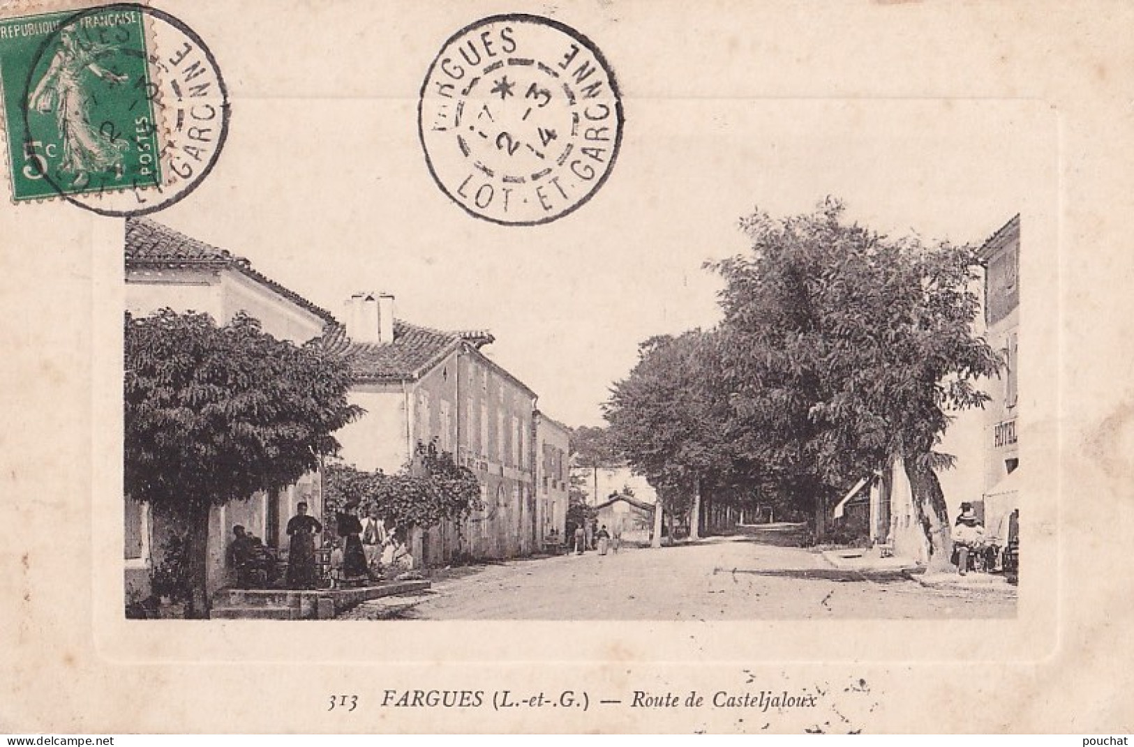 C9-47) FARGUES - LOT ET GARONNE - ROUTE DE CASTELJALOUX - ANIMEE - HABITANTS - EN  1913 - Altri & Non Classificati