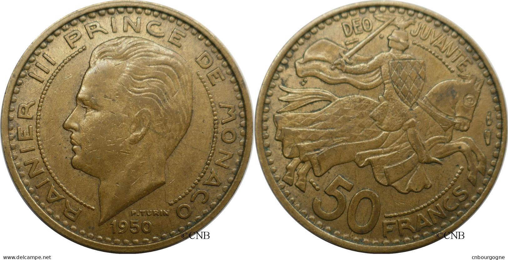 Monaco - Principauté - Rainier III - 50 Francs 1950 - TTB/XF45 - Mon6783 - 1949-1956 Franchi Antichi