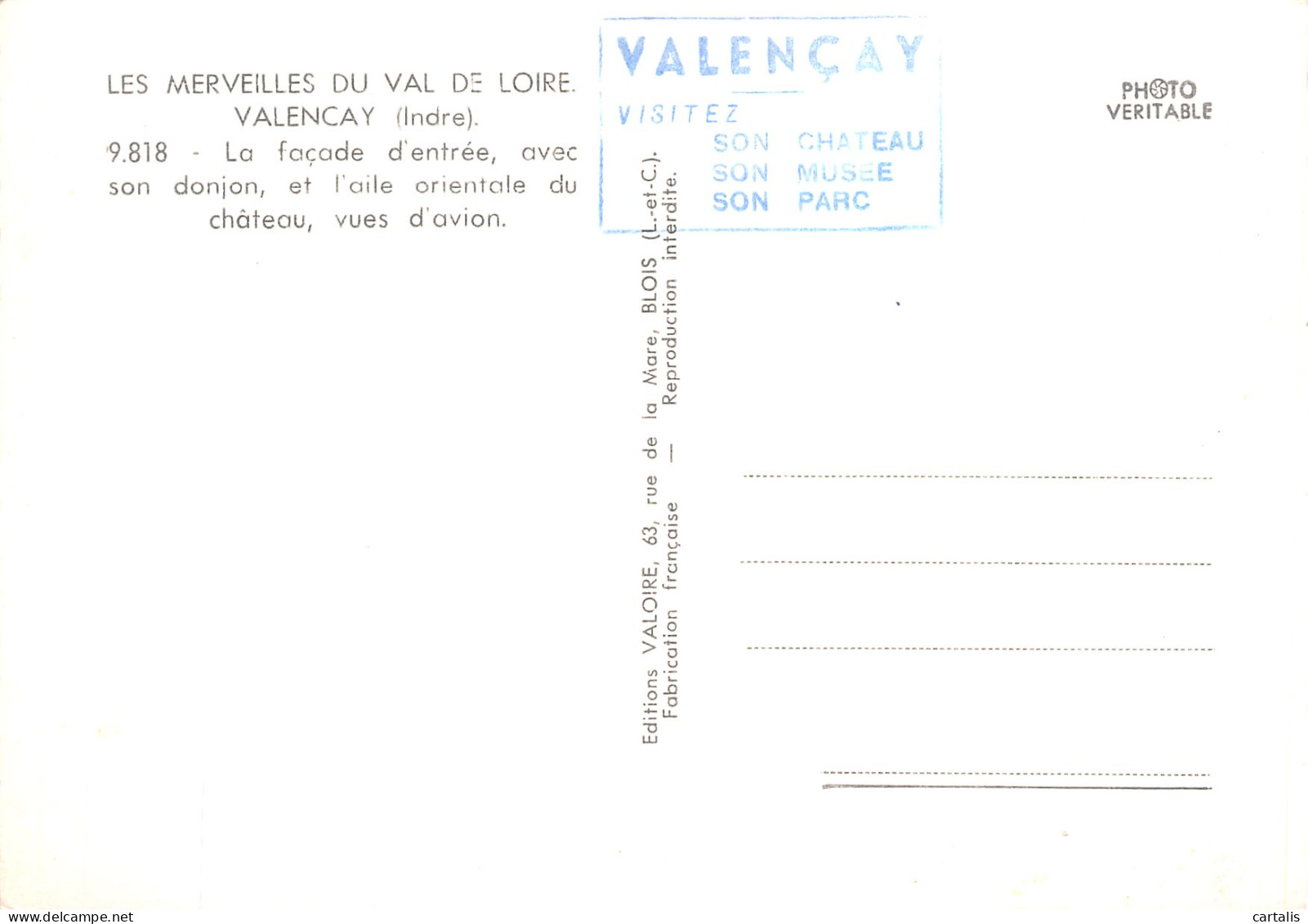 36-VALENCAY LE CHATEAU-N° 4446-B/0105 - Other & Unclassified