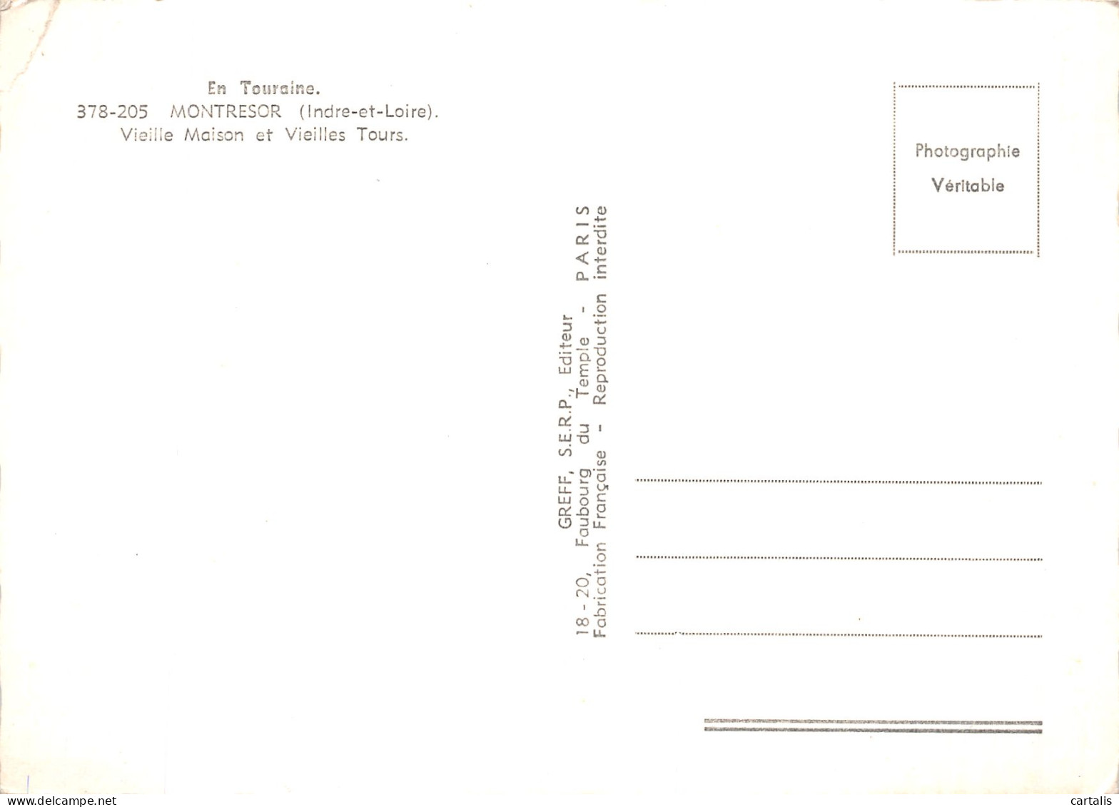 37-MONTRESOR-N° 4446-B/0097 - Montrésor