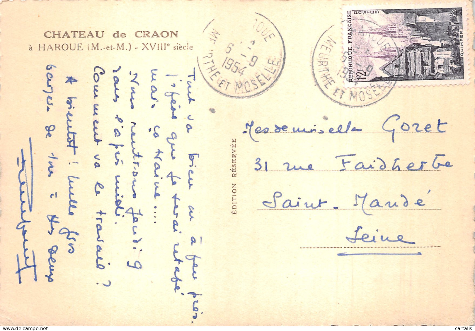 54-HAROUE LE CHATEAU DE CRAON-N° 4446-B/0075 - Andere & Zonder Classificatie