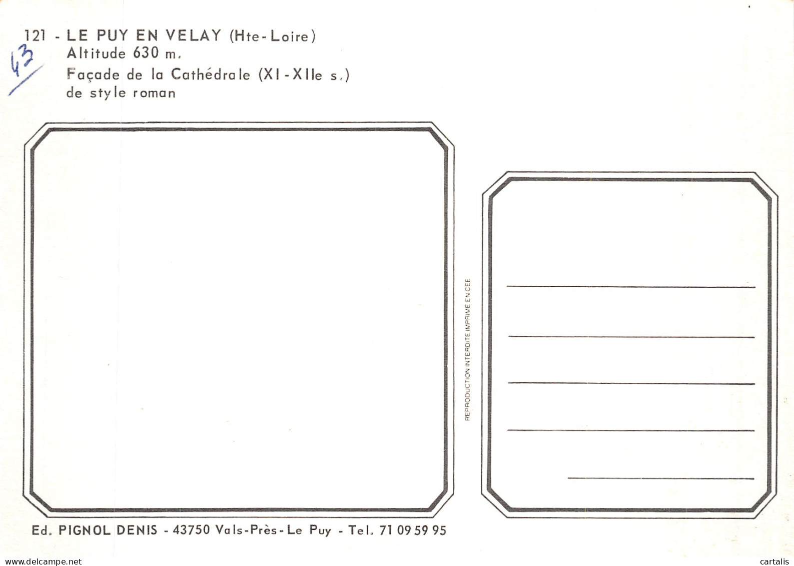 43-LE PUY EN VELAY-N° 4447-A/0349 - Le Puy En Velay