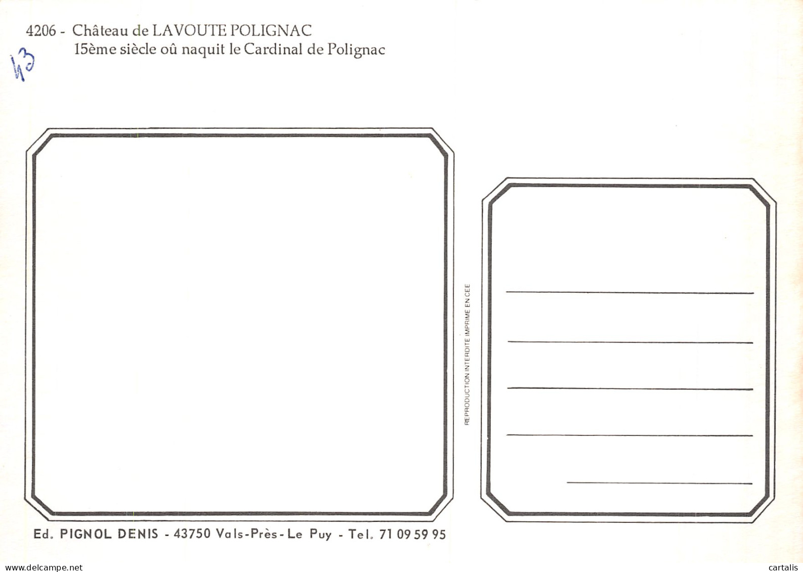 43-LAVOUTE POLIGNAC LE CHATEAU-N° 4447-A/0319 - Sonstige & Ohne Zuordnung