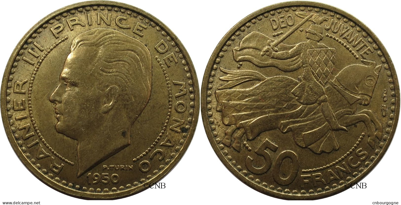 Monaco - Principauté - Rainier III - 50 Francs 1950 - TTB+/AU50 - Mon4755 - 1949-1956 Franchi Antichi