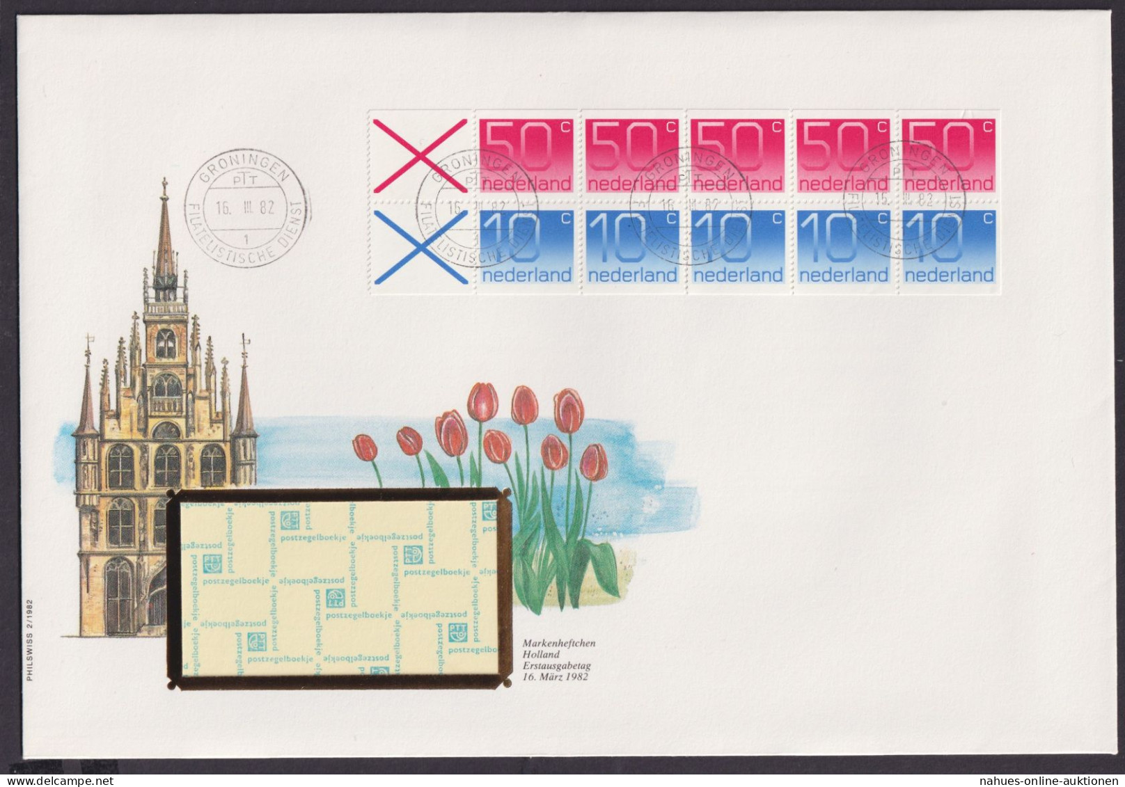 Niederlande Markenheftchen Brief Zusammendrucke Heftchenblatt Blumen - Postzegelboekjes En Roltandingzegels