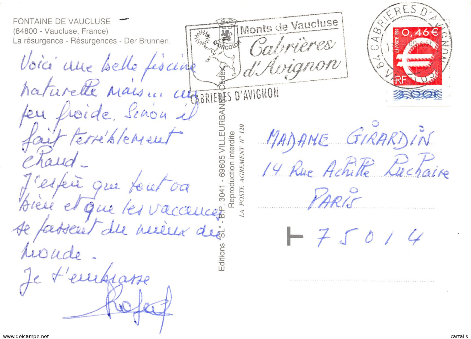 84-FONTAINE DE VAUCLUSE-N° 4446-D/0389 - Other & Unclassified