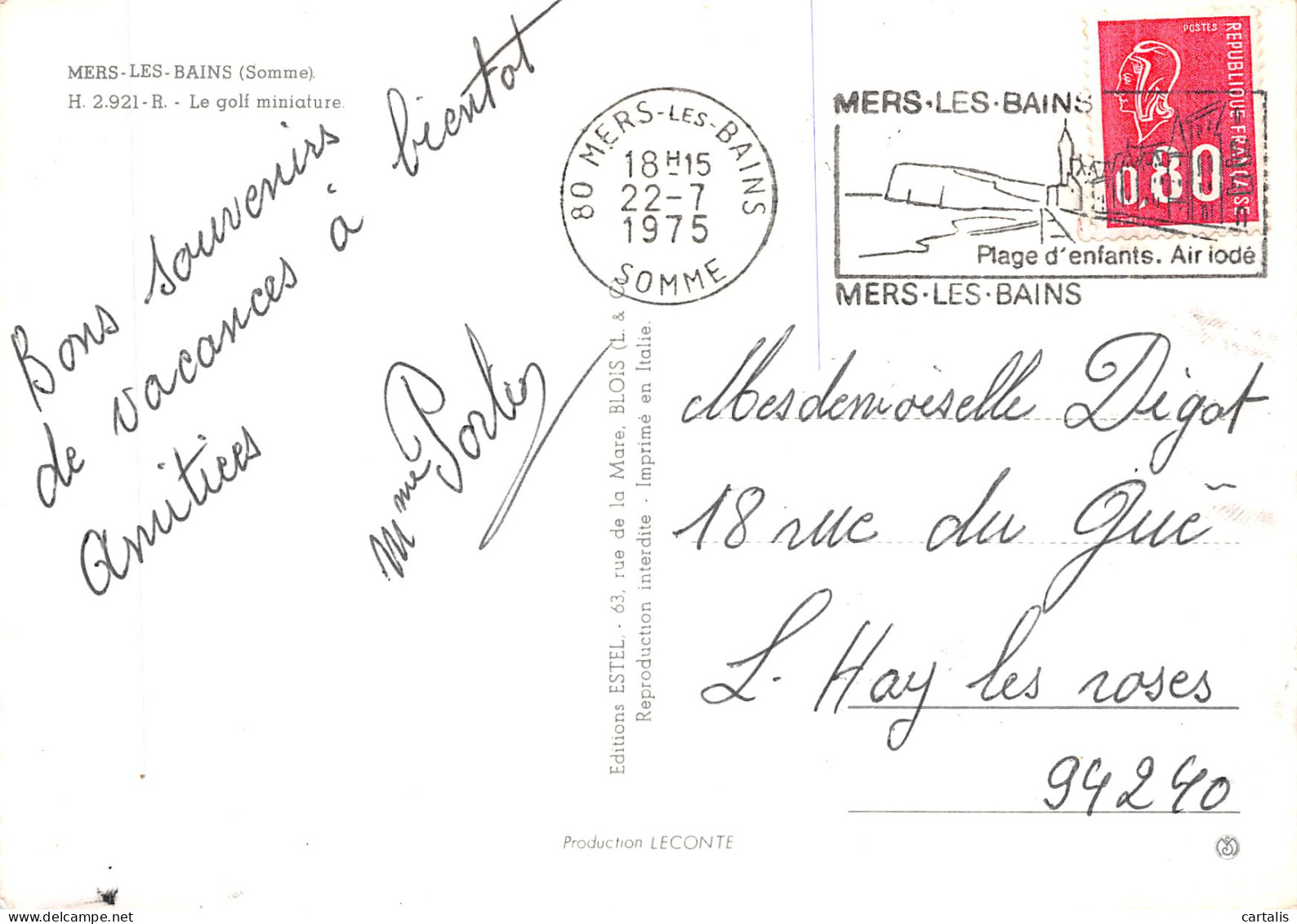 80-MERS LES BAINS-N° 4447-D/0137 - Mers Les Bains