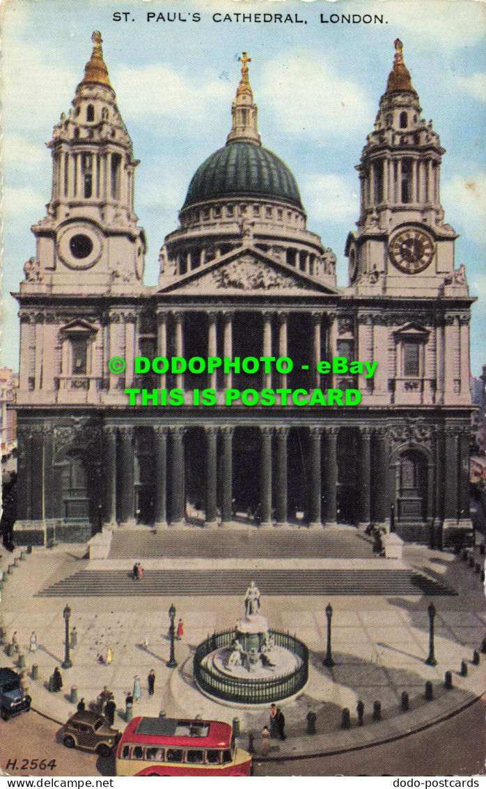 R558027 H. 2564. St. Pauls Cathedral. London. Valesque Postcard. Valentines - Andere & Zonder Classificatie