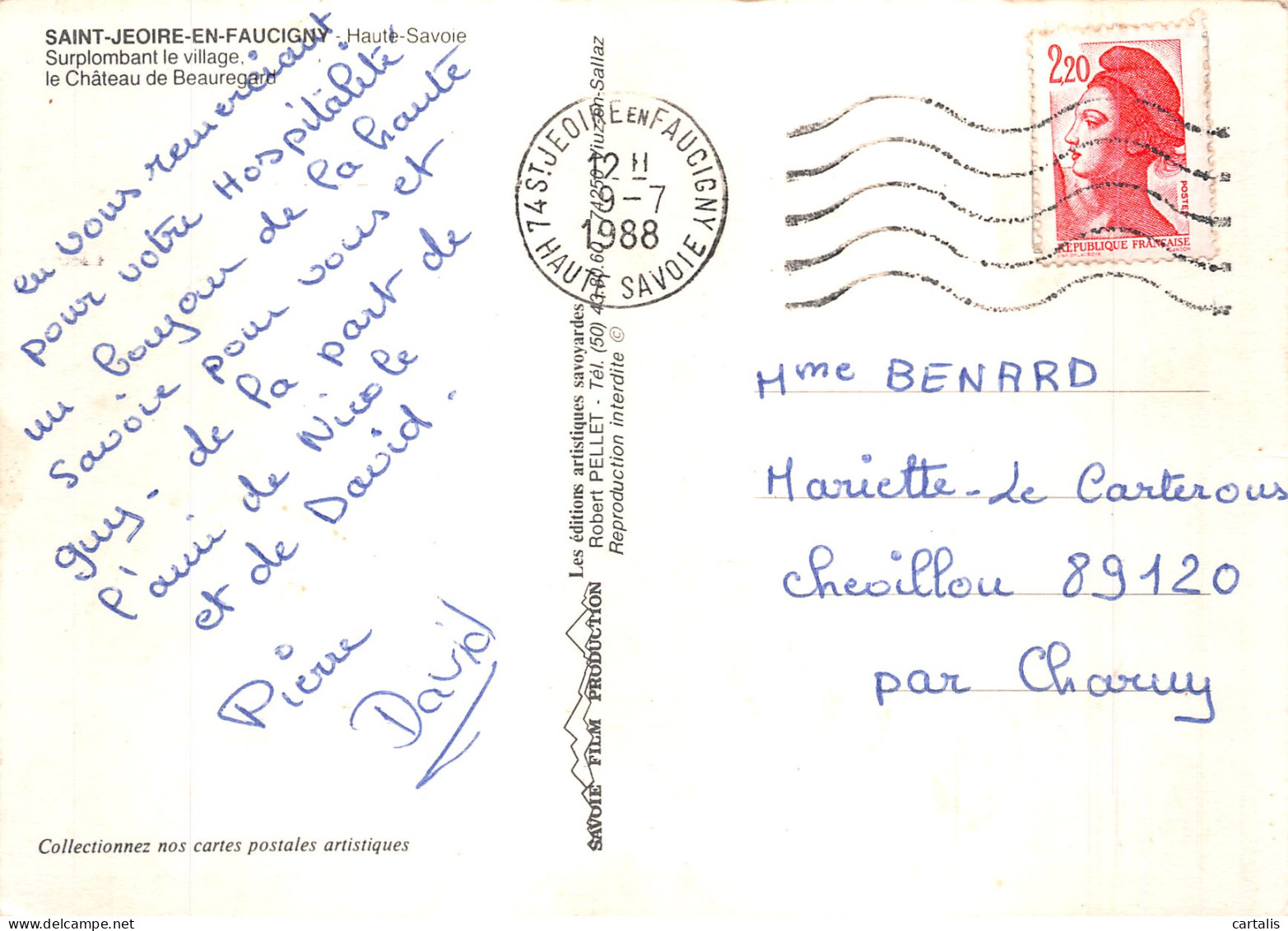 74-SAINT JEOIRE EN FAUCIGNY LE CHATEAU DE BEAUREGARD-N° 4447-C/0333 - Saint-Jeoire