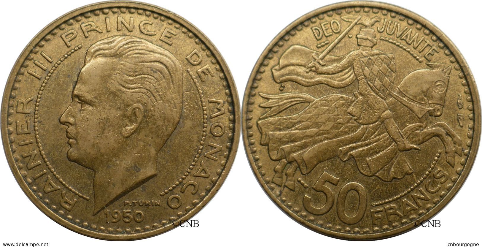 Monaco - Principauté - Rainier III - 50 Francs 1950 - TTB+/AU50 - Mon6584 - 1949-1956 Francos Antiguos