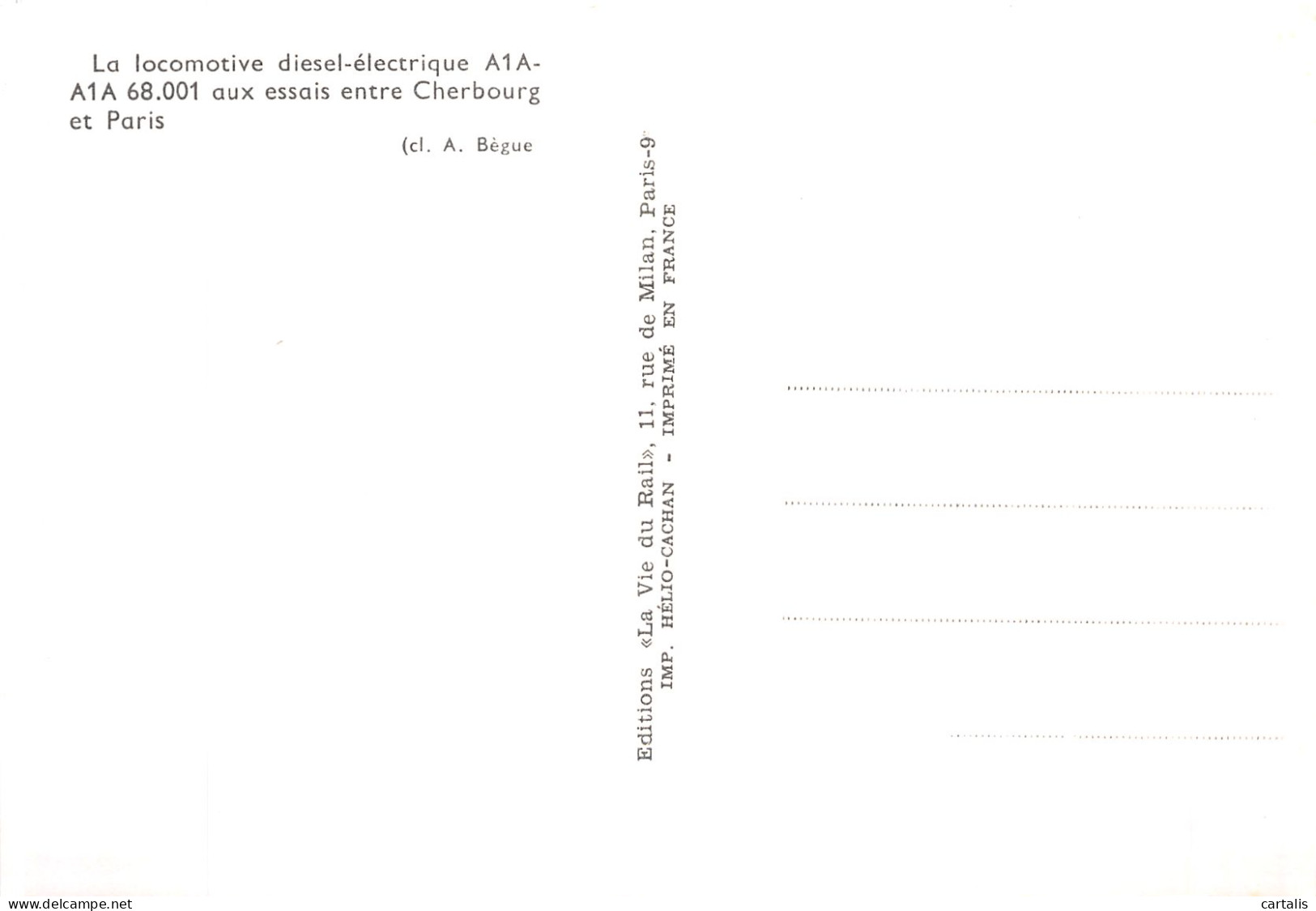 50-LOCOMOTIVE ENTRE CHERBOURG ET PARIS-N° 4447-C/0151 - Other & Unclassified