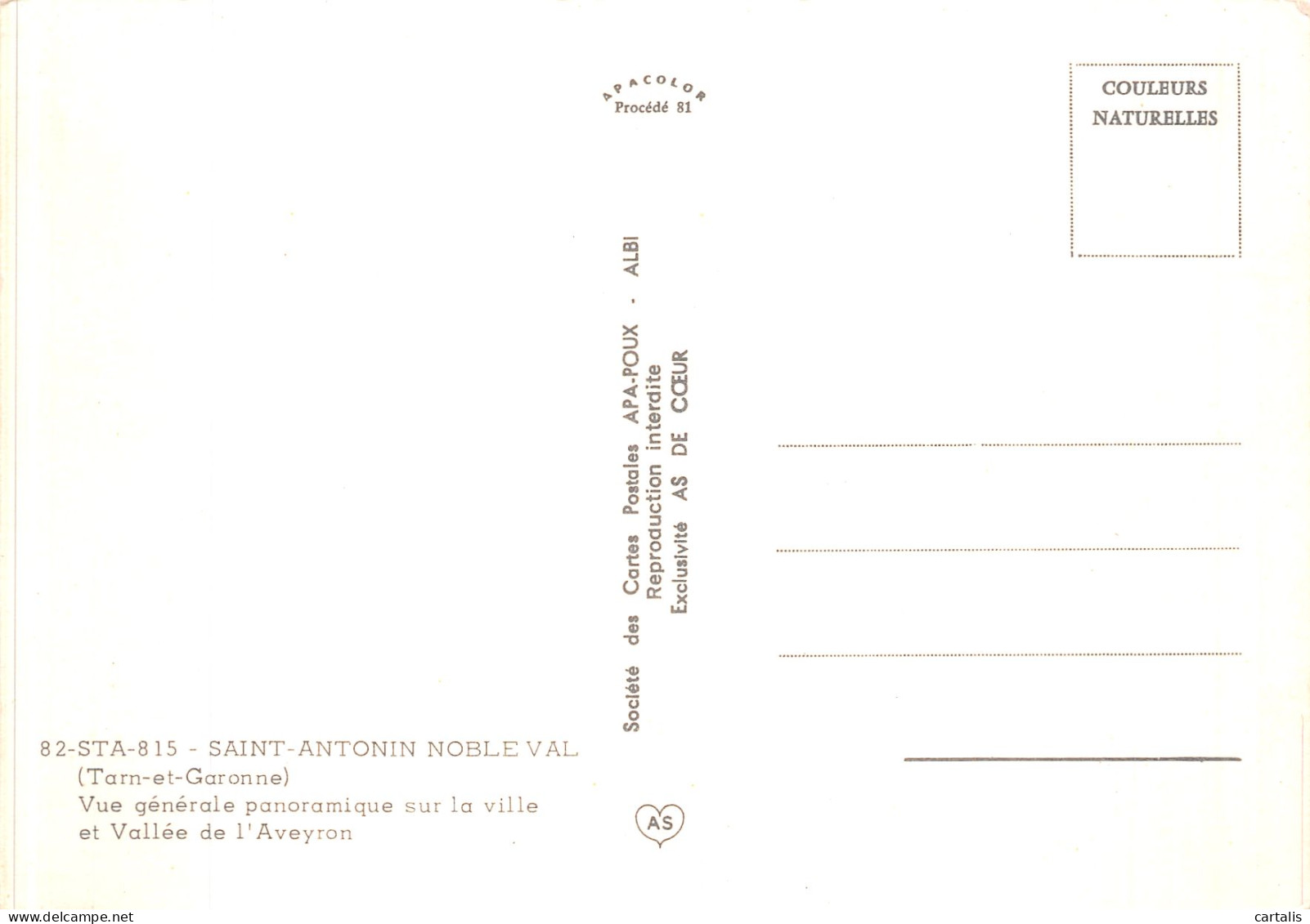82-SAINT ANTONIN NOBLE VAL-N° 4447-C/0127 - Saint Antonin Noble Val