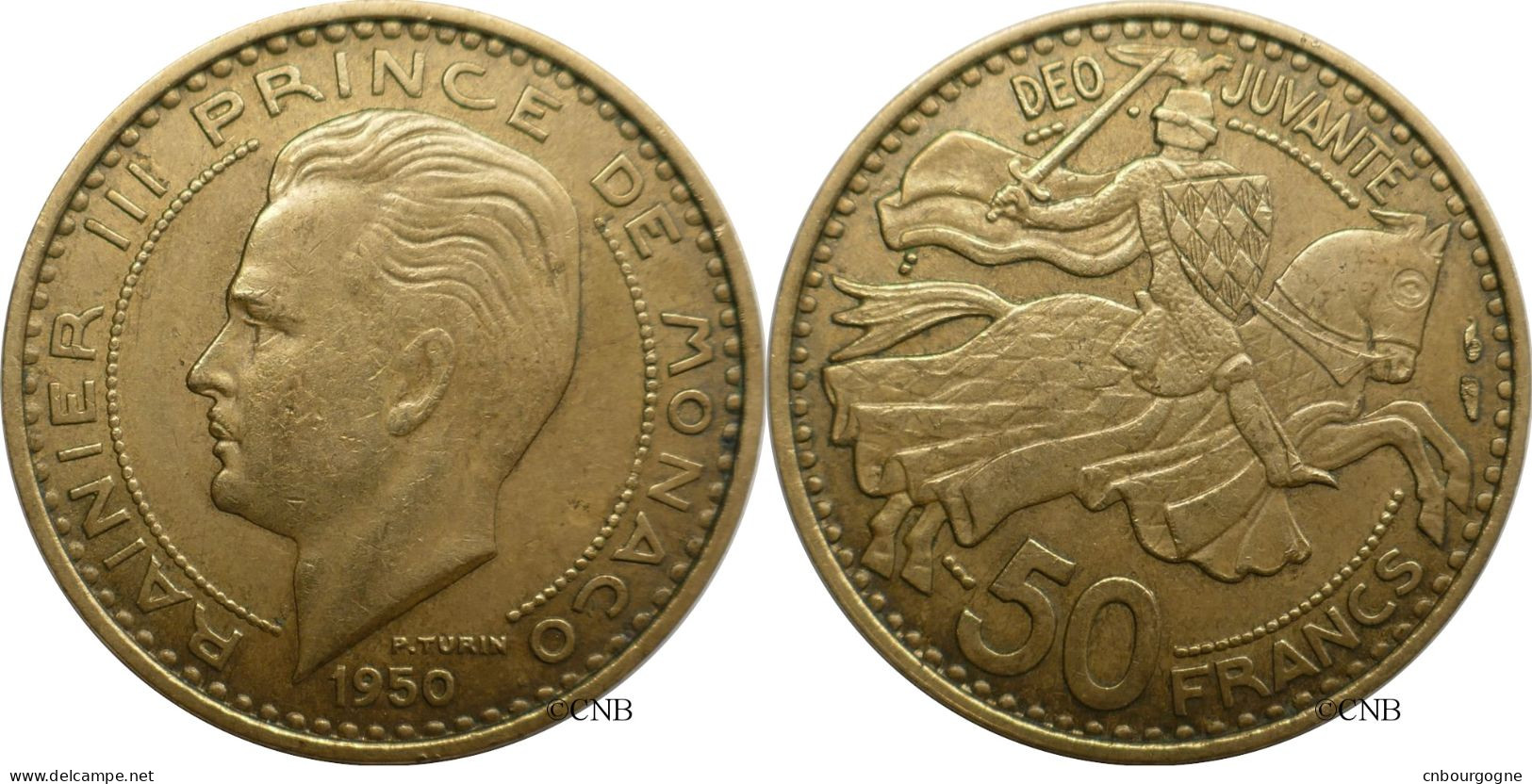 Monaco - Principauté - Rainier III - 50 Francs 1950 - TTB+/AU50 - Mon6784 - 1949-1956 Francos Antiguos