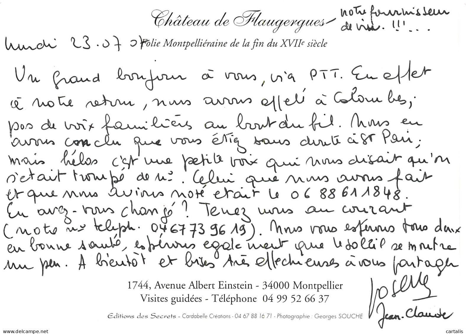 34-MONTPELLIER CHATEAU DE FLAUGERGUES-N° 4447-B/0201 - Montpellier