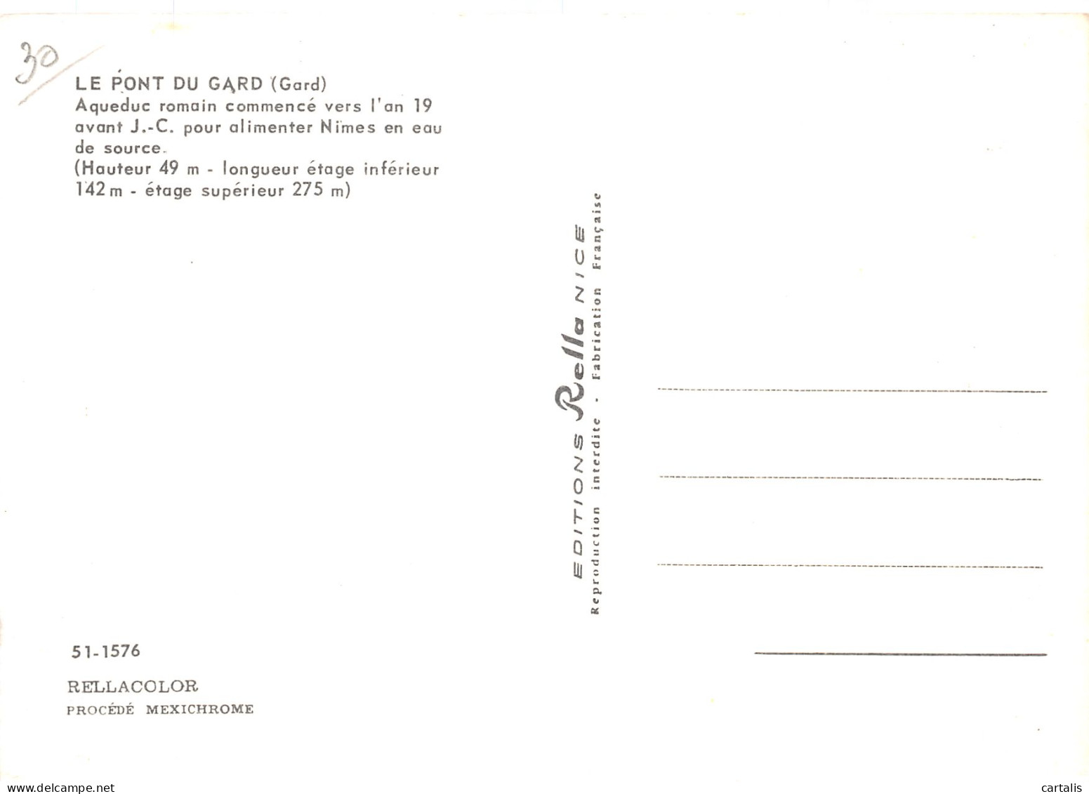 30-LE PONT DU GARD-N° 4447-B/0109 - Sonstige & Ohne Zuordnung