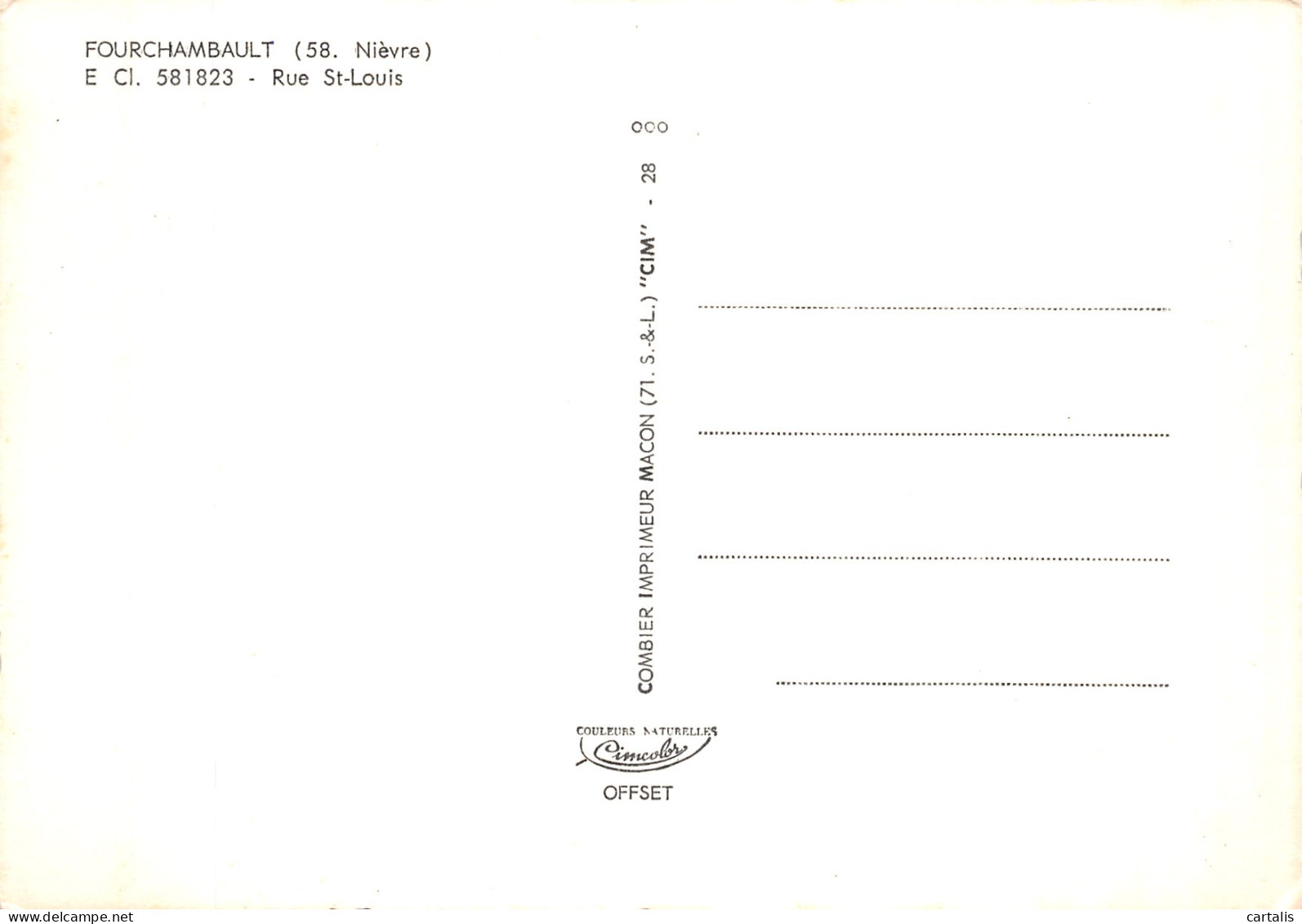 58-FOURCHAMBAULT-N° 4448-A/0103 - Andere & Zonder Classificatie