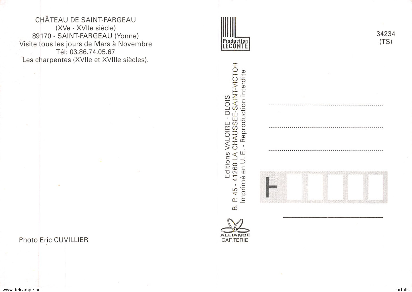 89-SAINT FARGEAU LE CHATEAU-N° 4447-D/0377 - Saint Fargeau