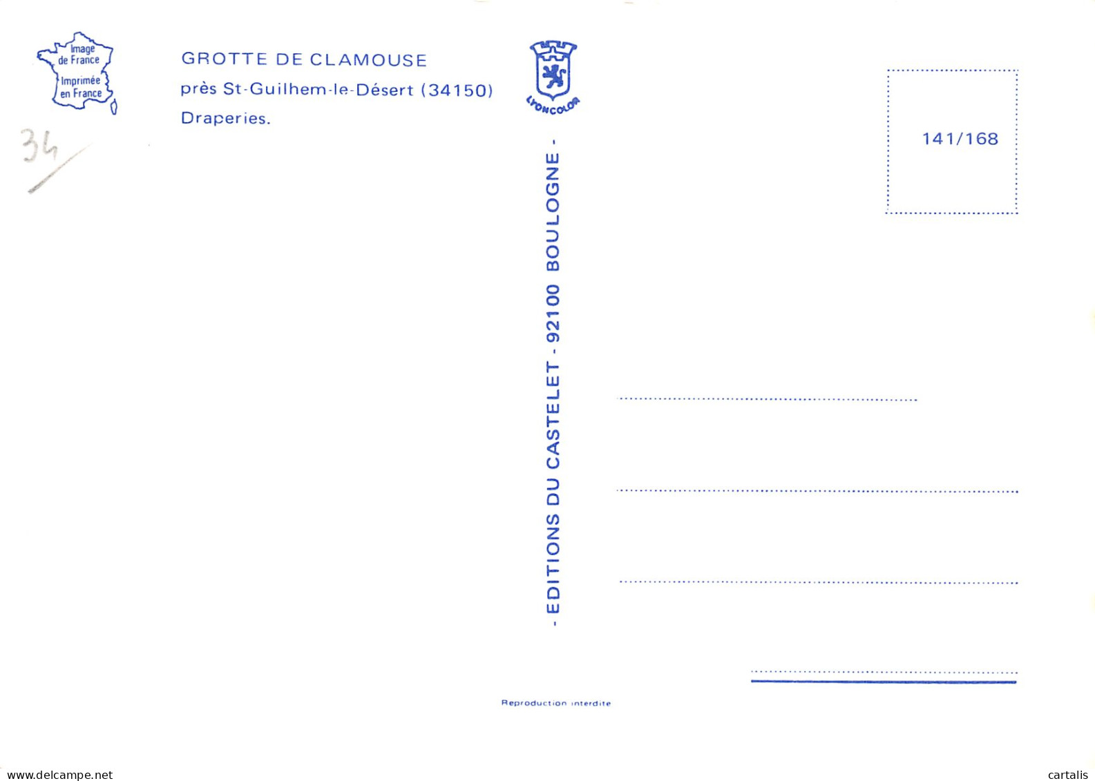 34-LE DESERT GROTTE DE CLAMOUSE-N° 4448-C/0255 - Other & Unclassified