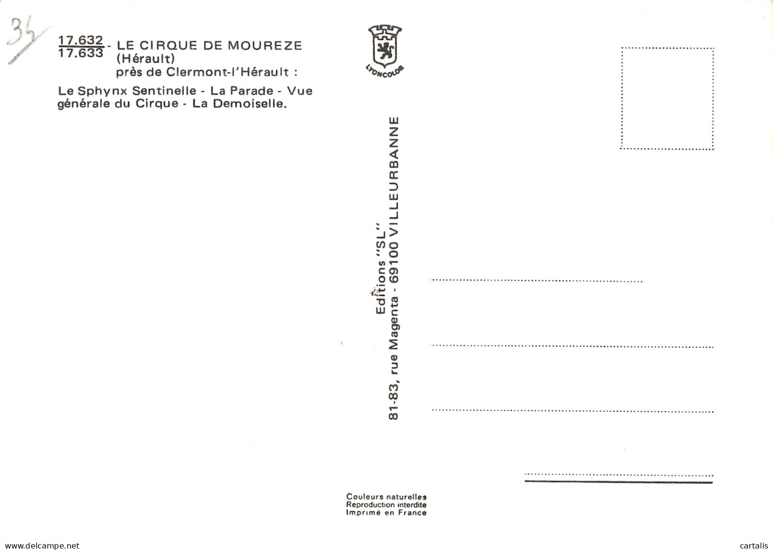 34-CIRQUE DE MOUREZE-N° 4448-C/0219 - Other & Unclassified