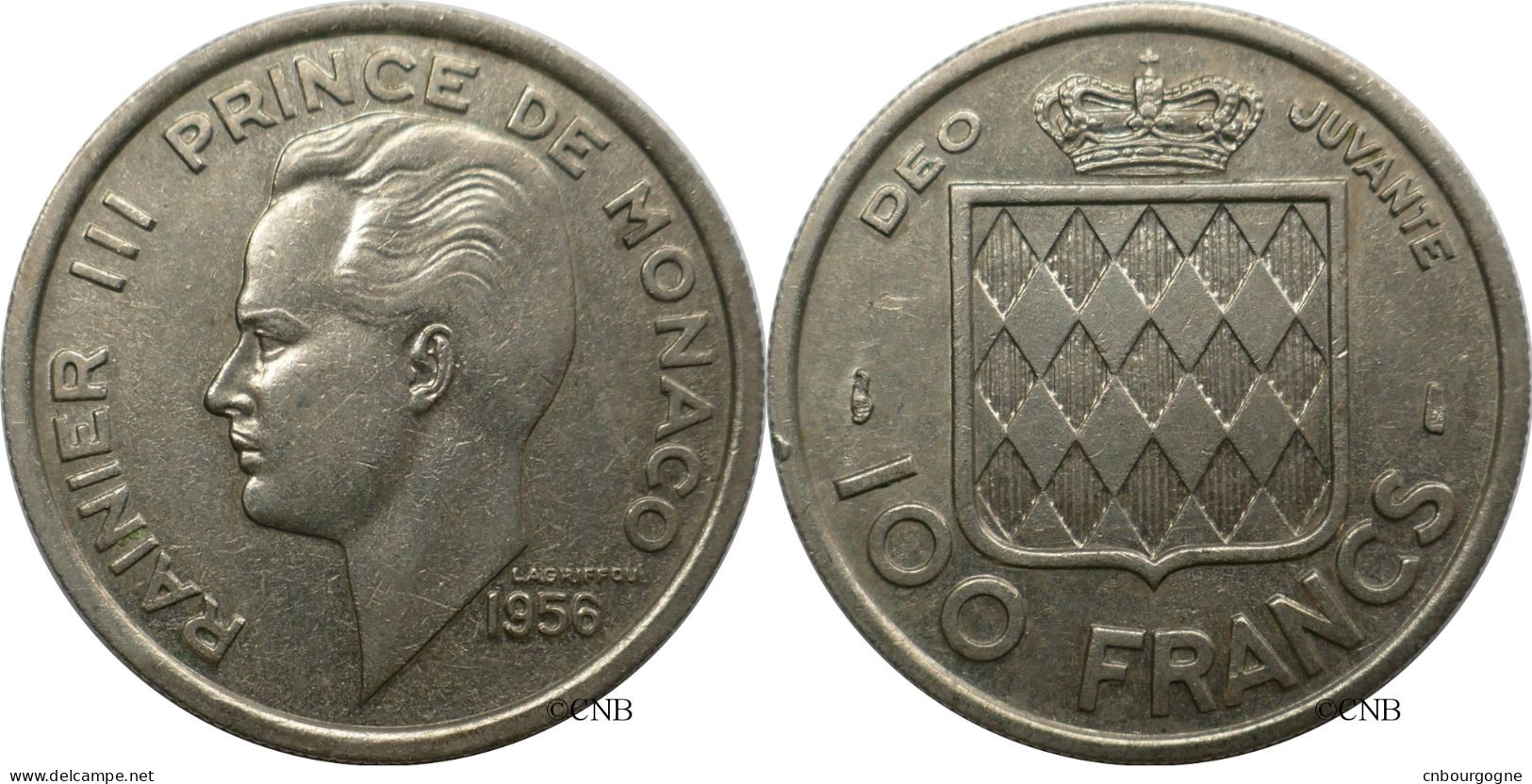 Monaco - Principauté - Rainier III - 100 Francs 1956 - TTB/XF45 - Mon6786 - 1949-1956 Franchi Antichi