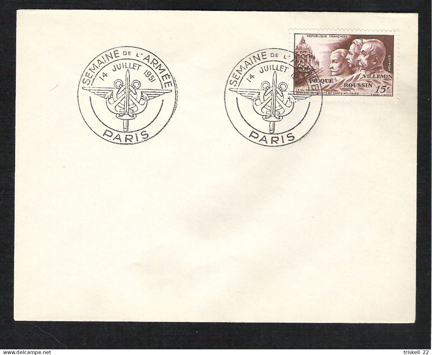 Env. Oblitération : Semaine De L'Armée Paris   14 Juillet 1951 - Commemorative Postmarks