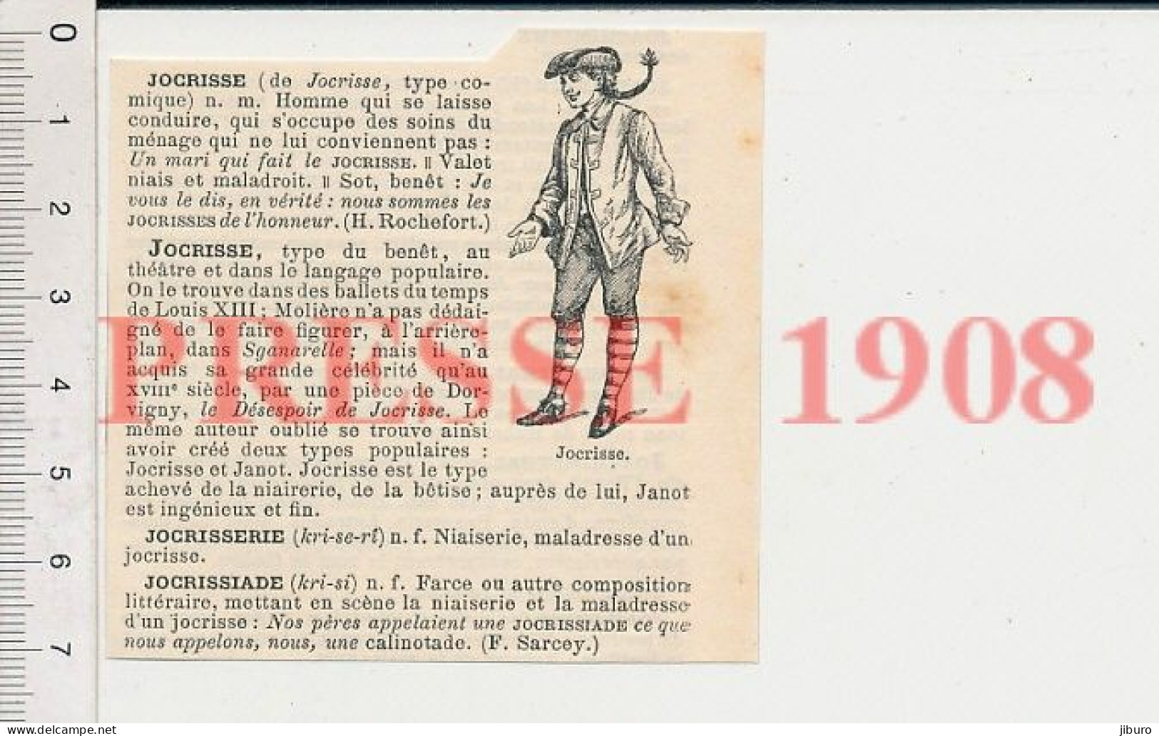 Doc 1908 Jocrisse Le Désespoir De Jocrisse Janot Théatre Dorvigny 222C2 - Zonder Classificatie
