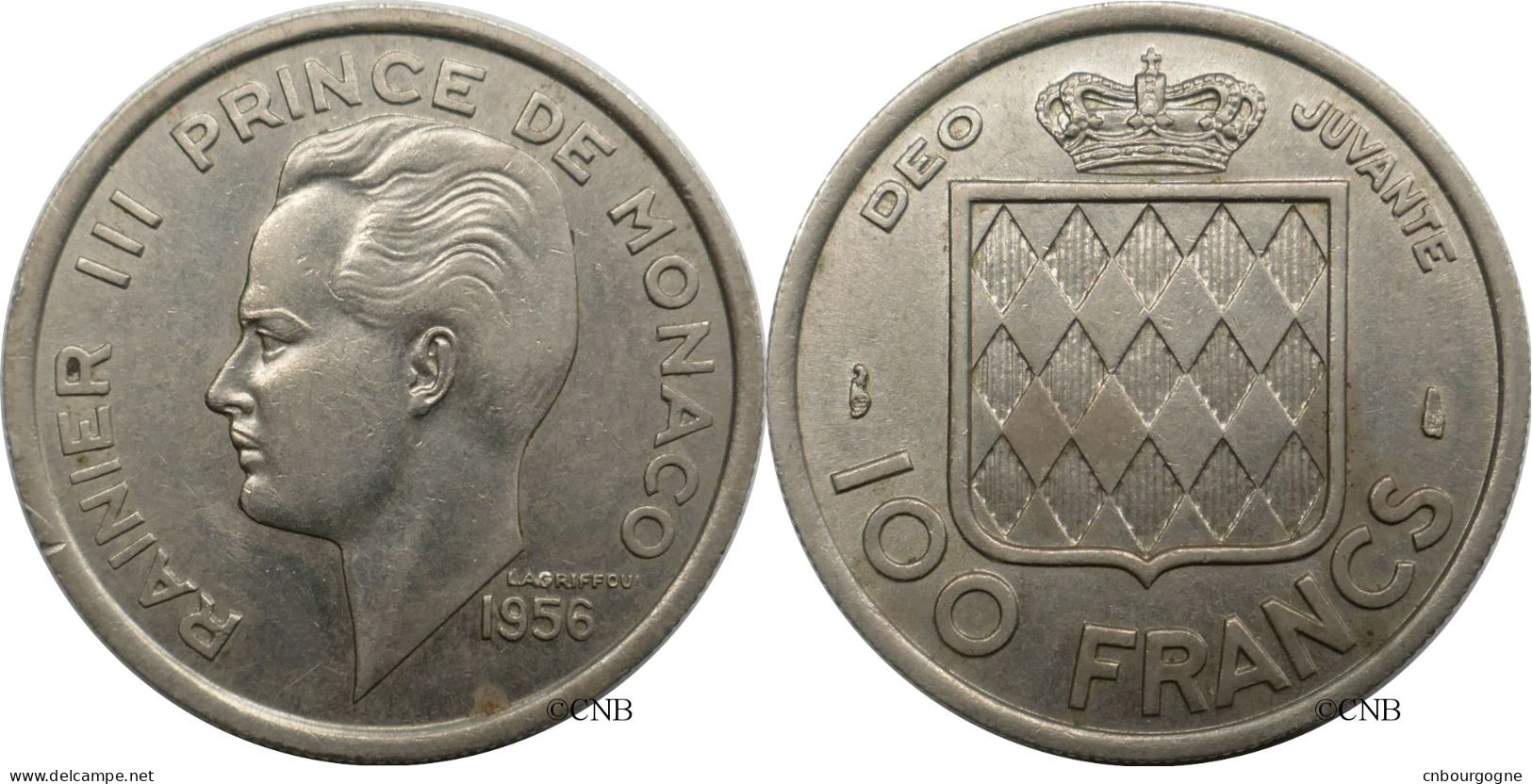Monaco - Principauté - Rainier III - 100 Francs 1956 - TTB+/AU50 - Mon6587 - 1949-1956 Francos Antiguos