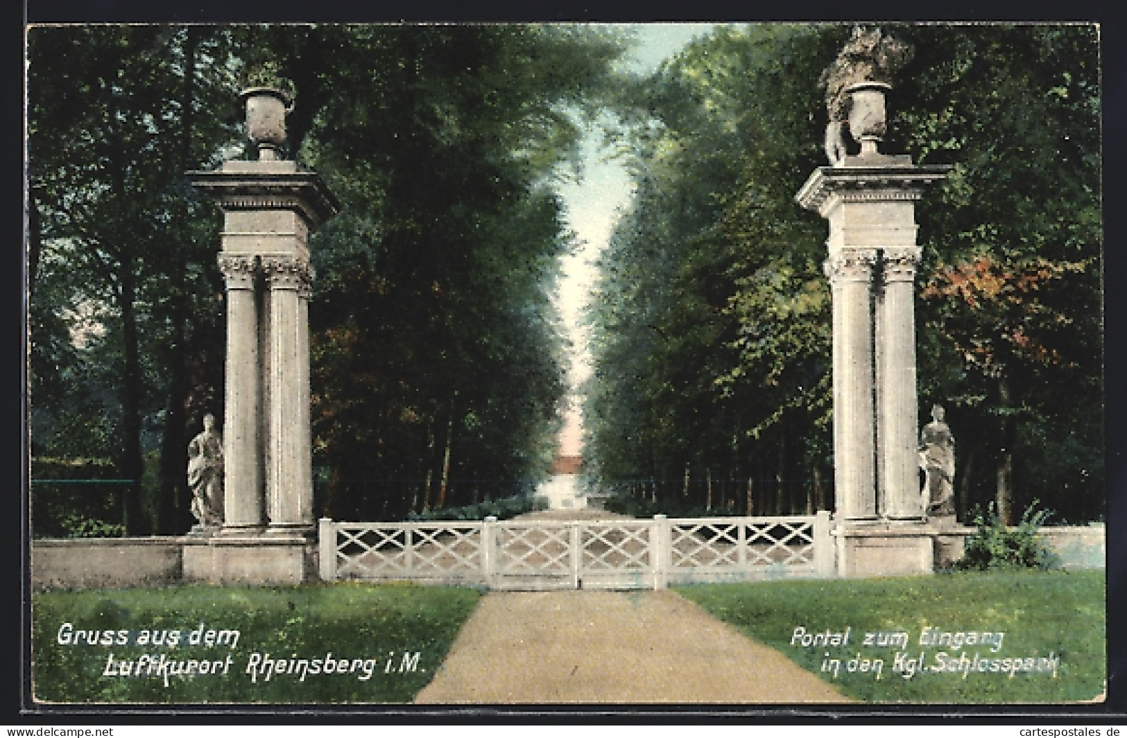 AK Rheinsberg I. M., Eingang In Den Schlosspark, Portal  - Rheinsberg