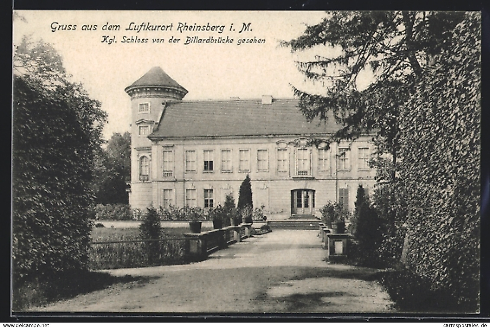 AK Rheinsberg I. M., Schloss Von Der Billardbrücke Gesehen  - Rheinsberg