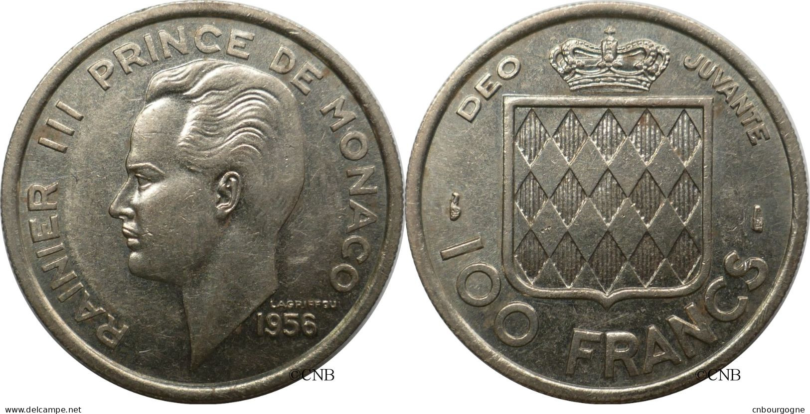 Monaco - Principauté - Rainier III - 100 Francs 1956 - TTB+/AU50 - Mon6787 - 1949-1956 Old Francs