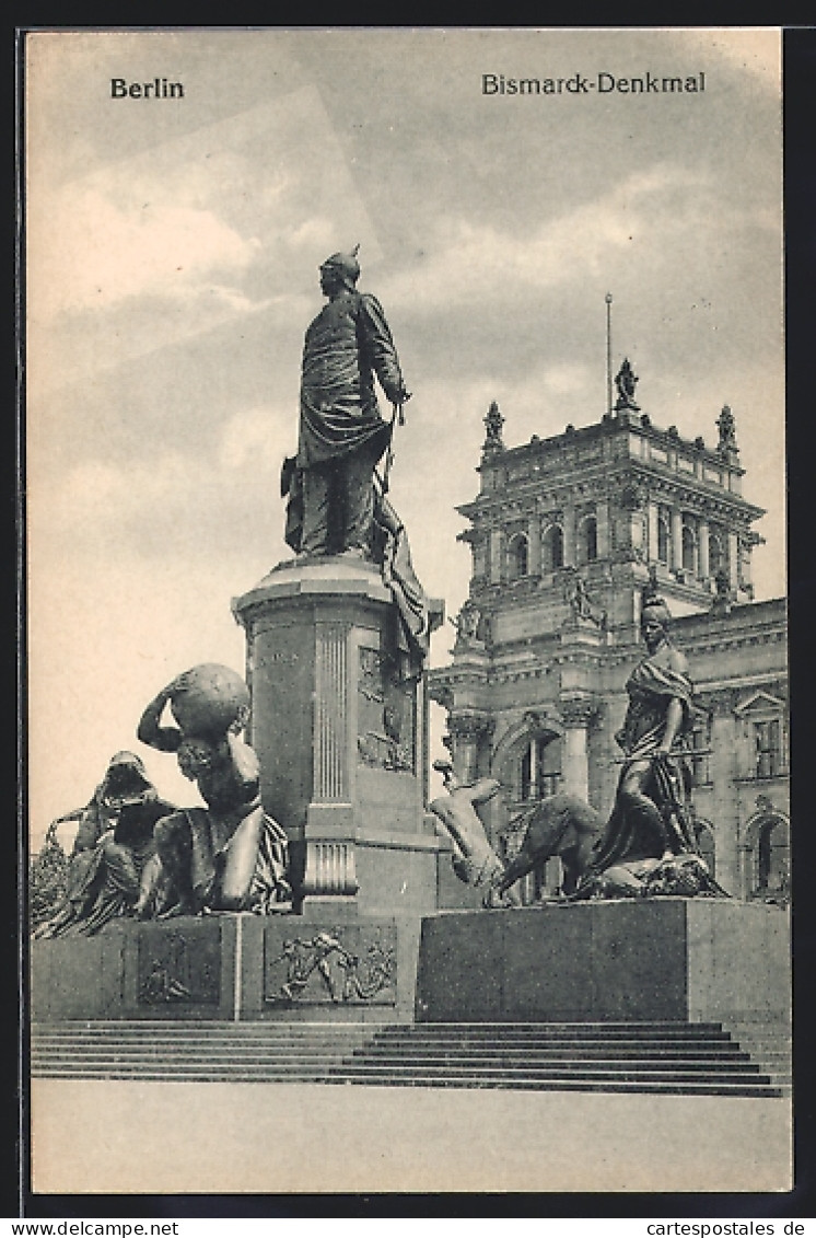 AK Berlin, Das Bismarck-Denkmal  - Tiergarten
