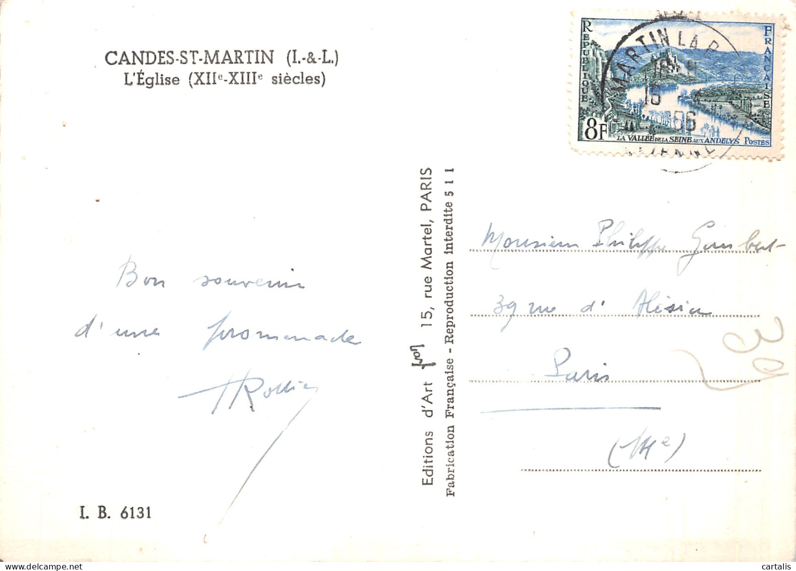 37-CANDES SAINT MARTIN-N° 4450-A/0081 - Andere & Zonder Classificatie