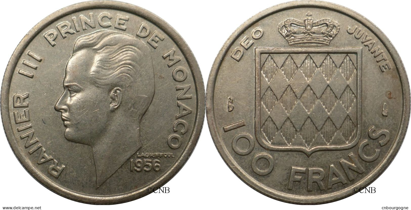 Monaco - Principauté - Rainier III - 100 Francs 1956 - TTB+/AU50 - Mon6788 - 1949-1956 Francos Antiguos