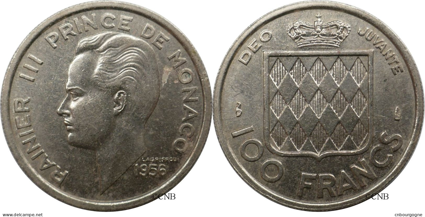 Monaco - Principauté - Rainier III - 100 Francs 1956 - TTB+/AU50 - Mon6789 - 1949-1956 Old Francs