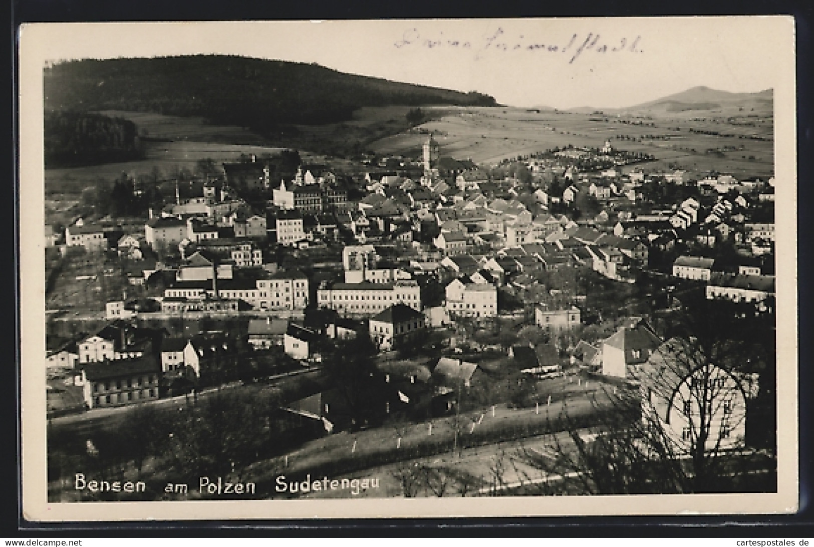 AK Bensen Am Polzen, Blick über Ortschaft Und Felder  - Tchéquie