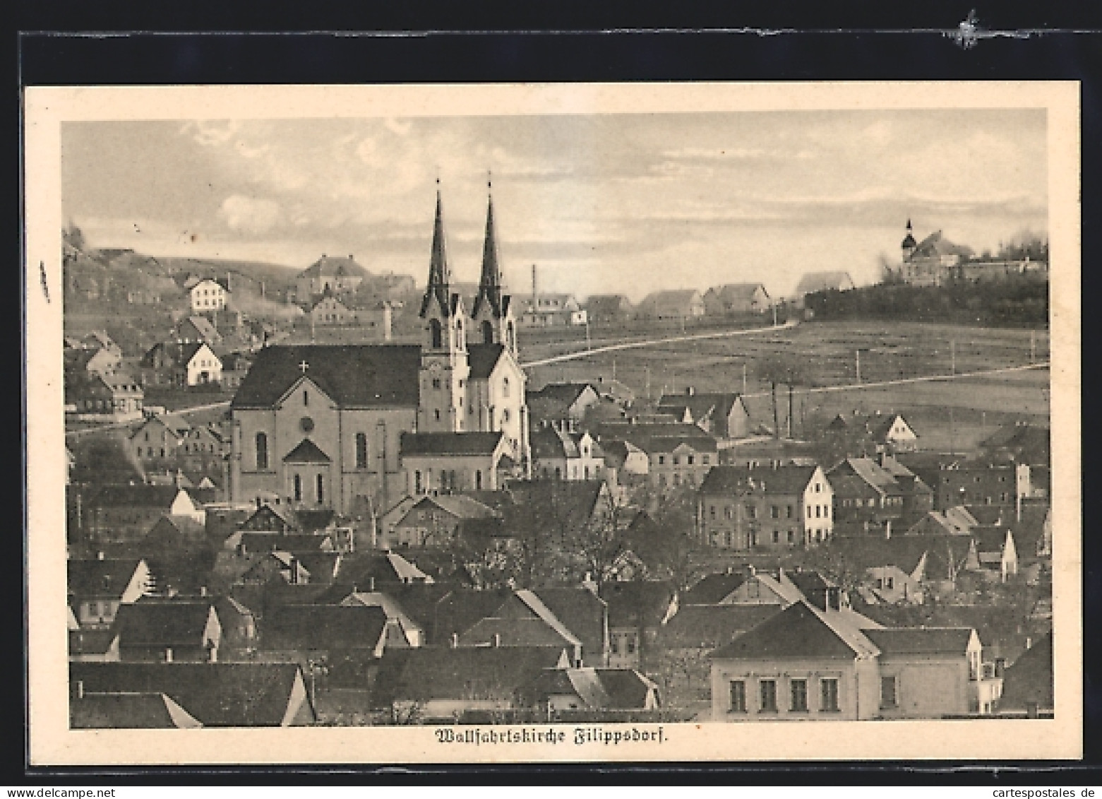 AK Filippsdorf, Teilansicht Mit Wallfahrtskirche  - Czech Republic