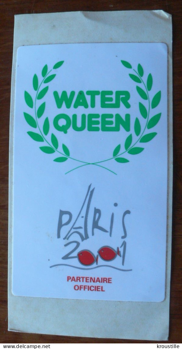 THEME PECHE : AUTOCOLLANT WATER QUEEN - PARIS 2001 - Aufkleber