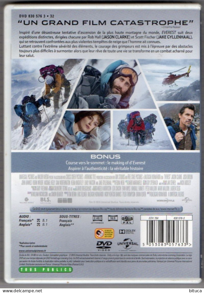 DVD EVEREST JOSH BROLIN JASON CLARKE JAKE GYLLENHAAL ROBIN WRIGHT TRèS BON ETAT - Action & Abenteuer