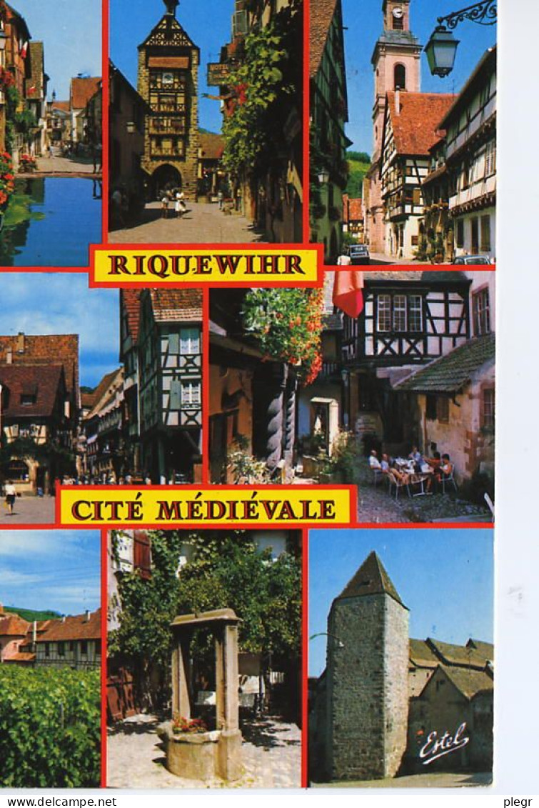 68277 02 03#1+14 - RIQUEWIHR - MULTIVUES (UNE FONTAINE, LE DOLDER, L'EGLISE, LA RUE DU GENERAL DE GAULLE, ...) - Riquewihr