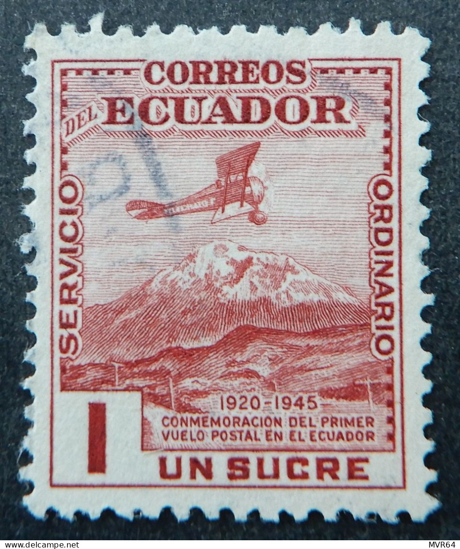 Ecuador 1948 (2) The 28th An. Of Postal Flight In Ecuador - Equateur