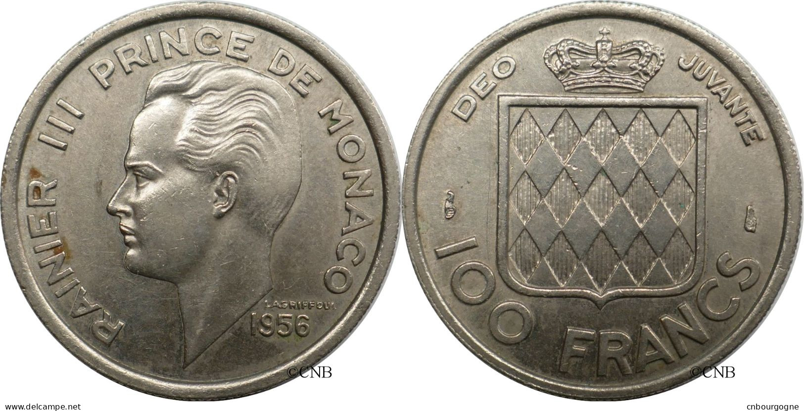 Monaco - Principauté - Rainier III - 100 Francs 1956 - SUP/AU58 - Mon6588 - 1949-1956 Old Francs