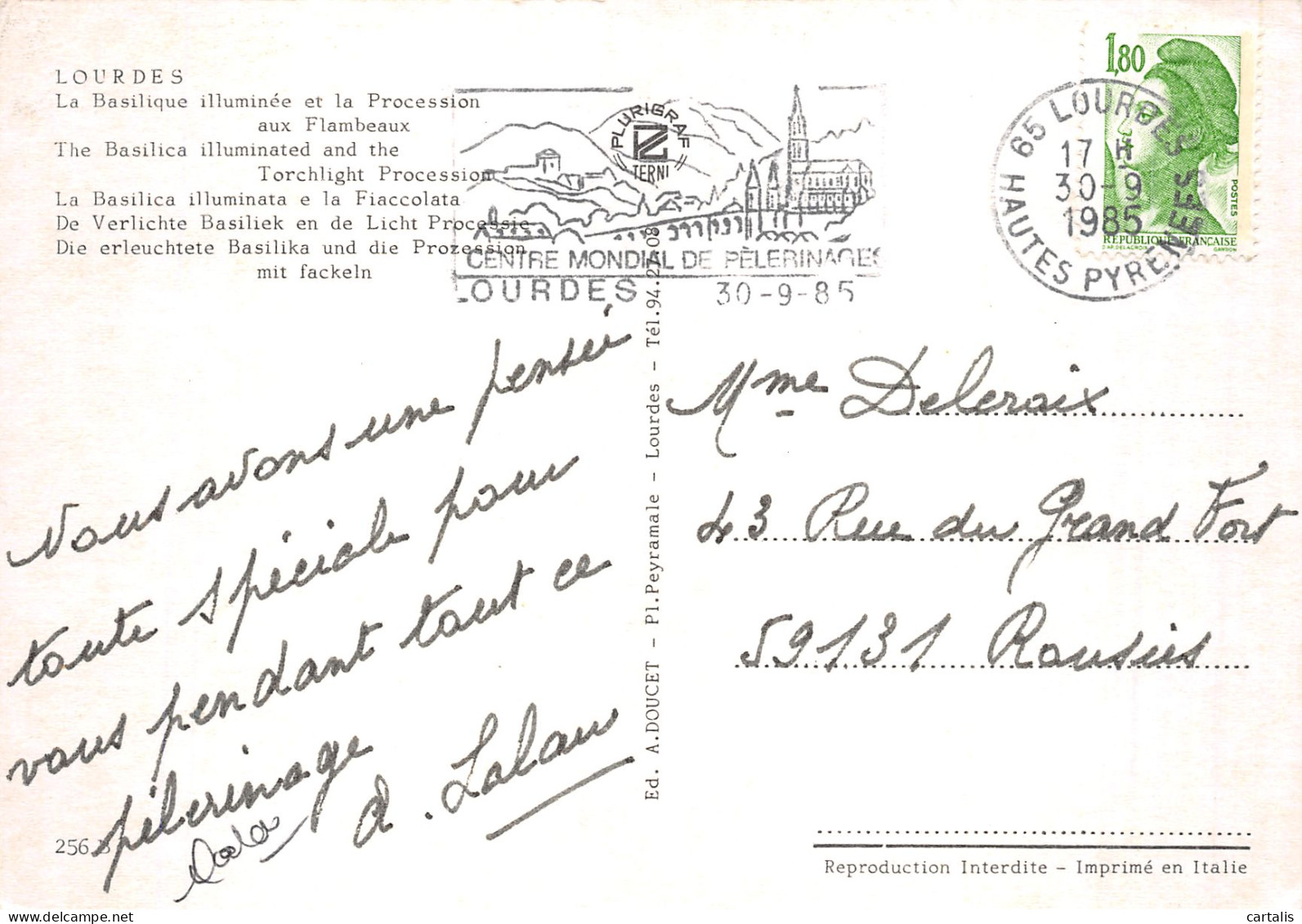 65-LOURDES-N° 4451-B/0171 - Lourdes