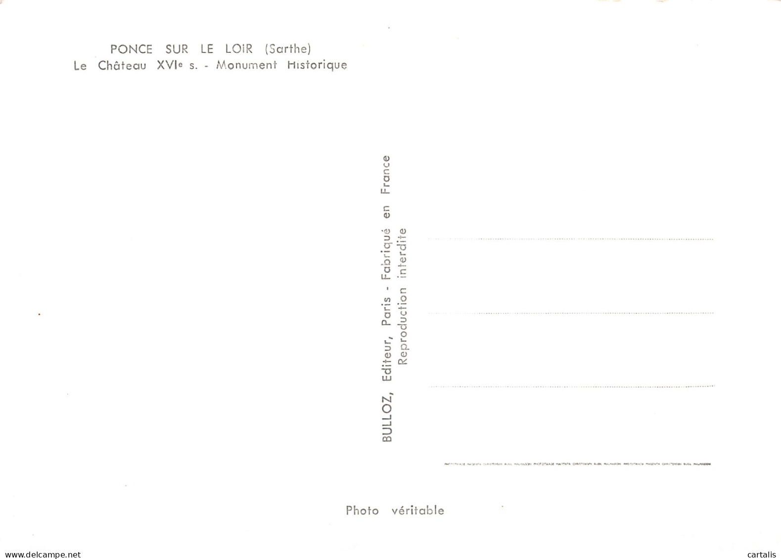 72-PONCE SUR LE LOIR-N° 4451-B/0129 - Andere & Zonder Classificatie