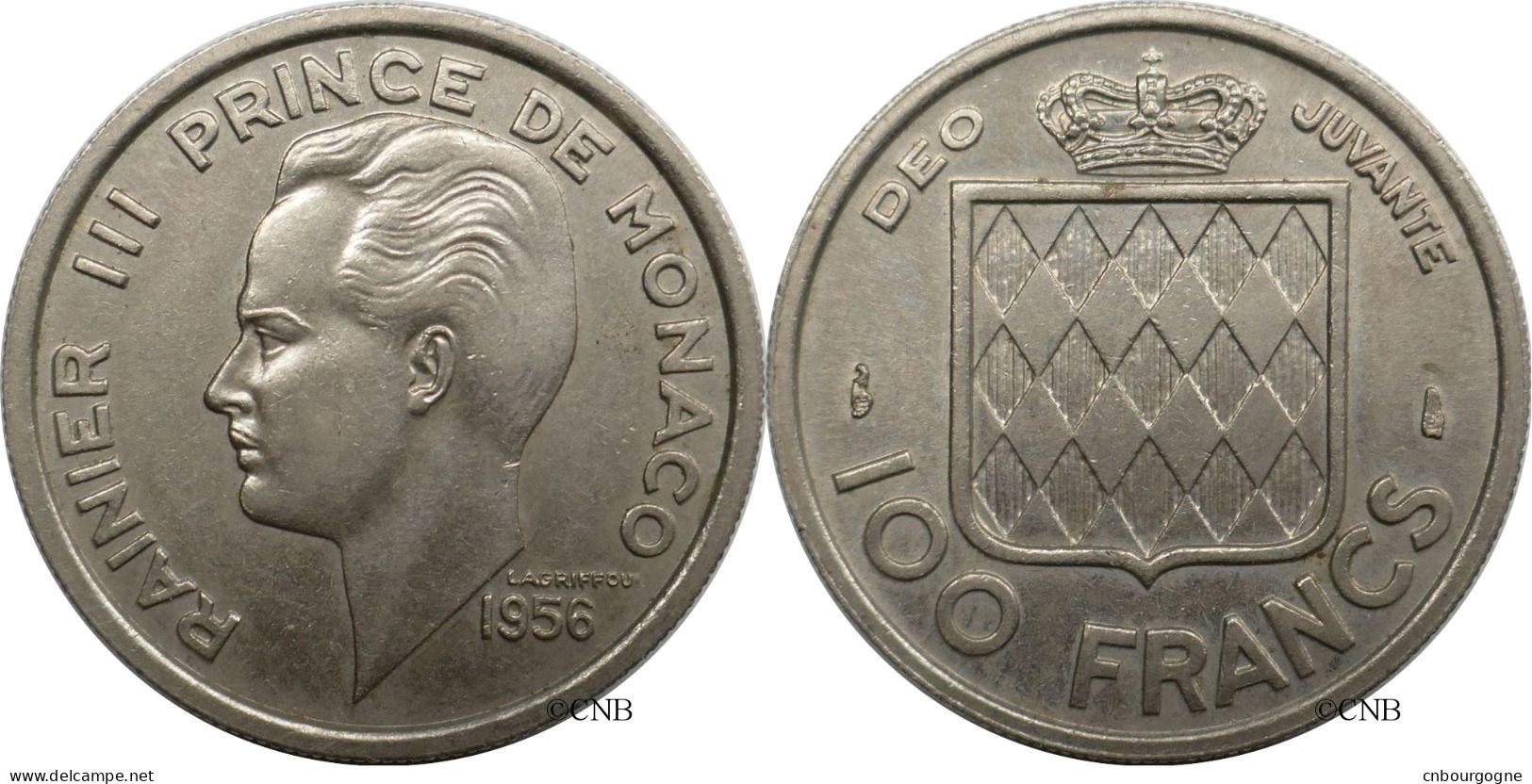 Monaco - Principauté - Rainier III - 100 Francs 1956 - SUP/AU58 - Mon6589 - 1949-1956 Anciens Francs
