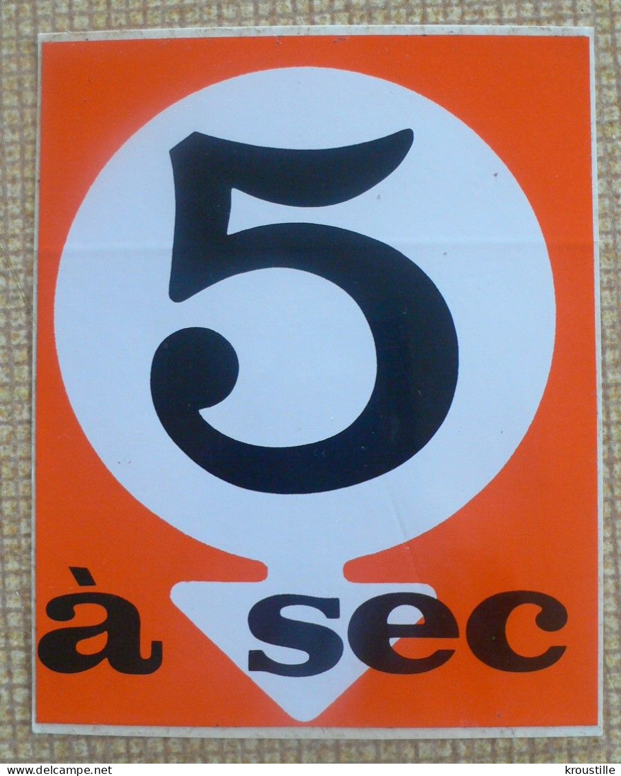 AUTOCOLLANT 5 A SEC - Stickers