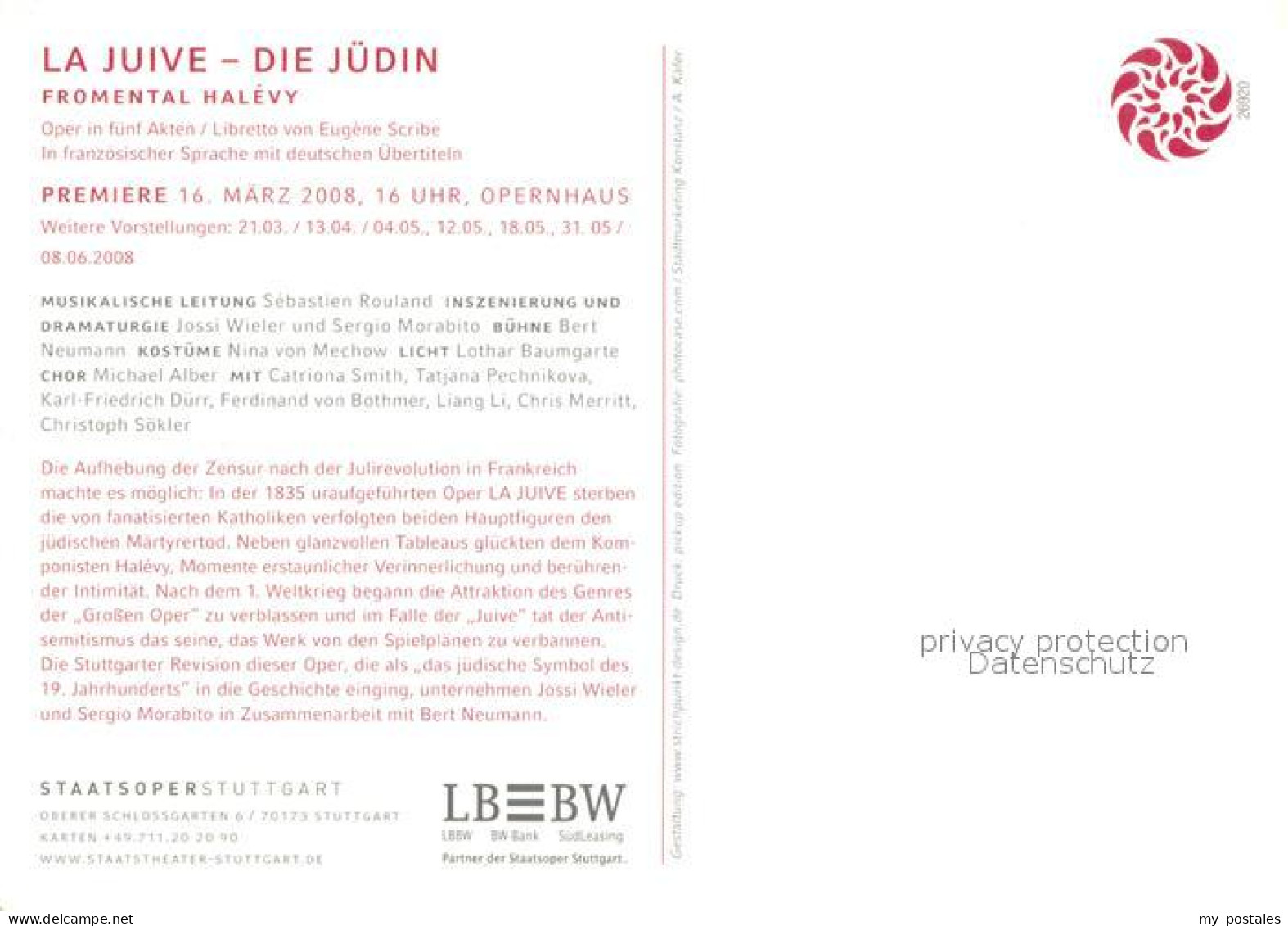 73677397 Konstanz Bodensee Gasse La Juive Die Juedin Oper Kirche Konstanz Bodens - Konstanz