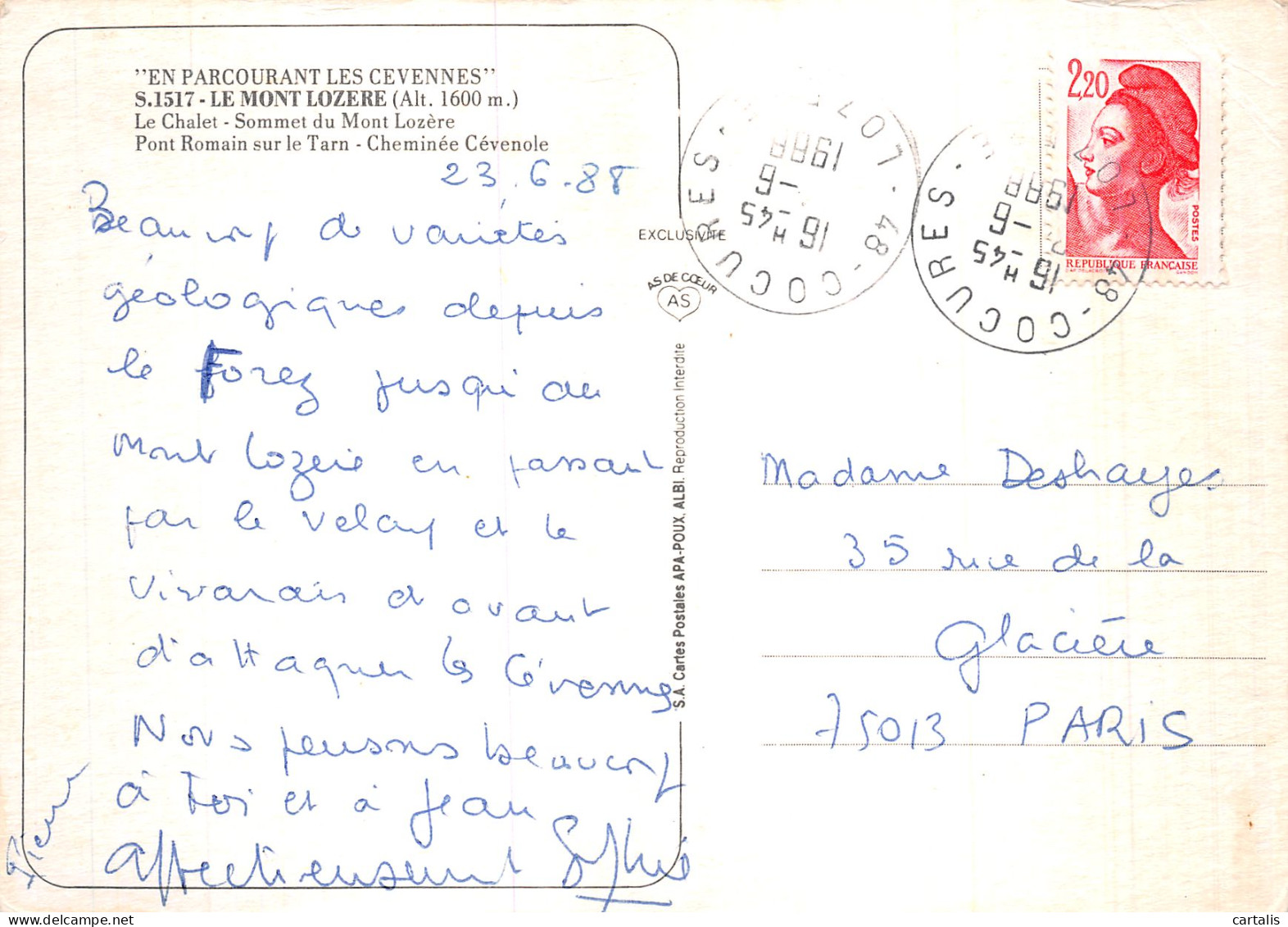 48-LE MONT LOZERE-N° 4451-A/0065 - Other & Unclassified
