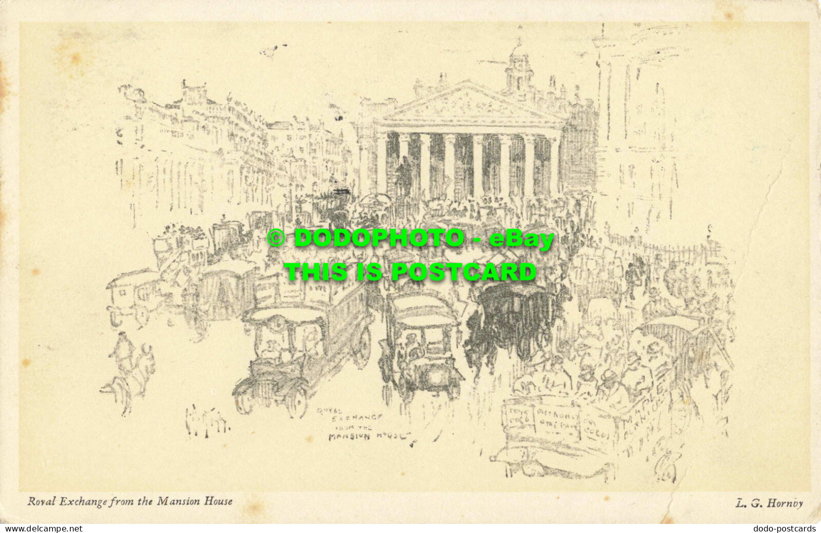 R558178 Royal Exchange From Mansion House. L. G. Hornby. London. Series No. 58. - Andere & Zonder Classificatie