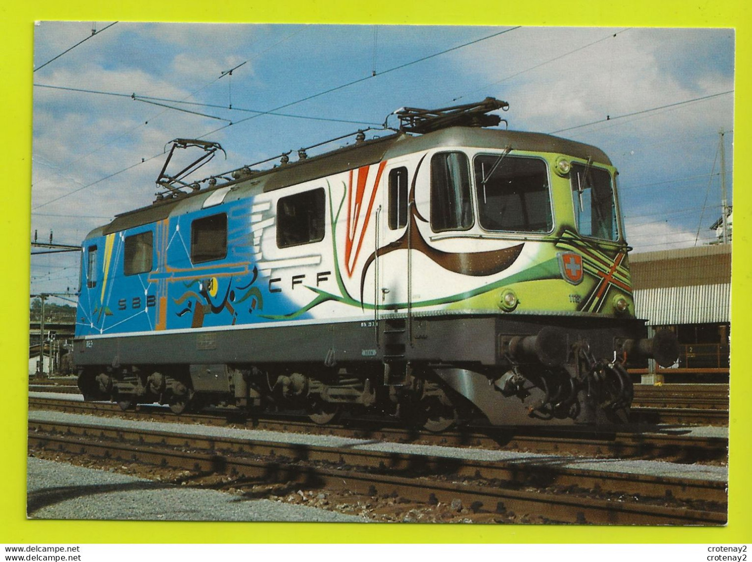 TRAIN LUZERN Le 3 Septembre 1983 Locomotive électrique Repeinte Par Daniel BOURRET - Luzern